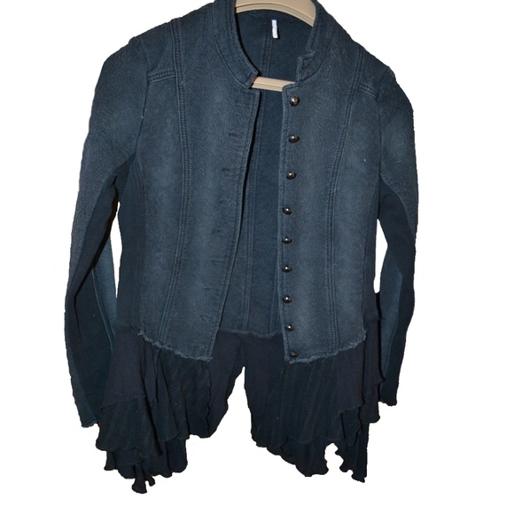 Free People Jackets & Blazers - Free People Black Military Lace Jacket